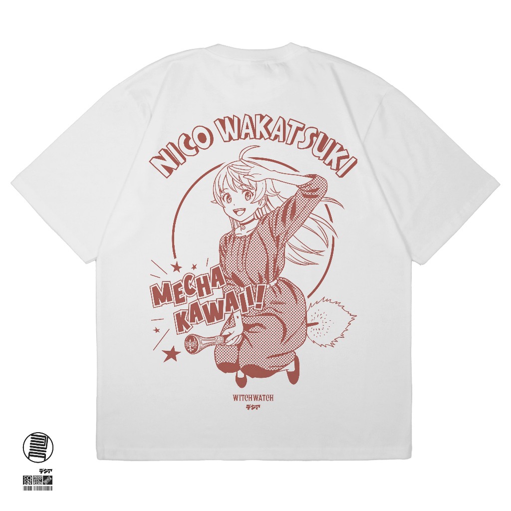 T-Shirt Nico Wakatsuki Mecha Kawai Witch Watch Anime Manga Wibu Jepang Kaos DJA Cloth