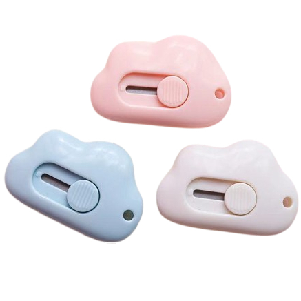 

BY Pisau Cutter Mini Karakter Kucing Dolphin Pinguin Awan Travel Size Portable Lucu