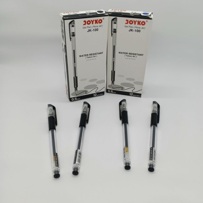 

(12pc) Gel pen pulpen pena joyko JK-100 BLACK 0.5 mm /pen joyko
