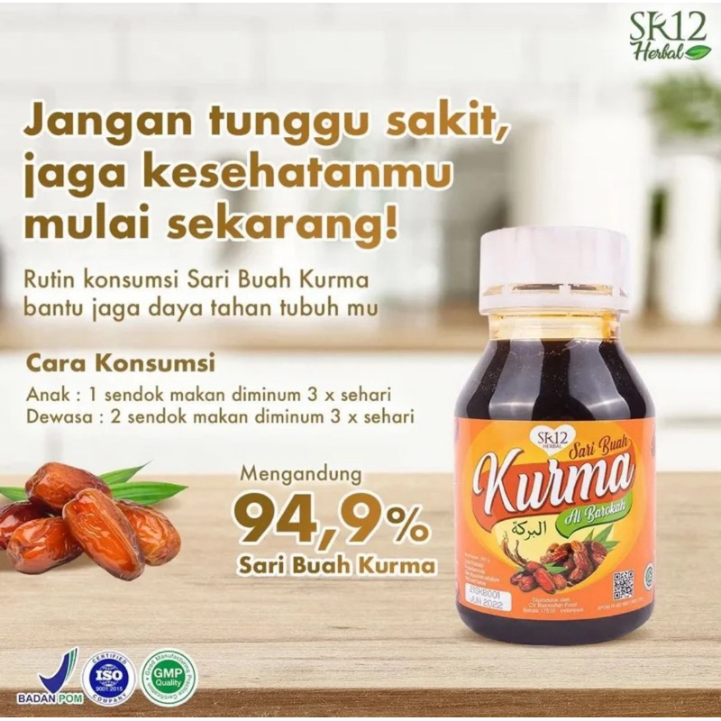 

Sari Kurma SR12 - Asli Premium Herbal Murni SR12 - Jaga Daya Tahan Tubuh