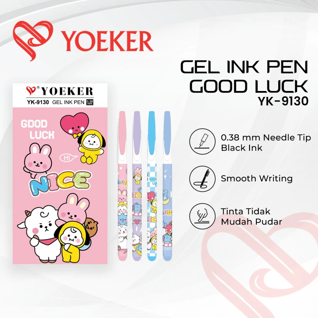 

1 LSN / 12 Pcs Gel Pen Yoeker YK-9130 BTZ1