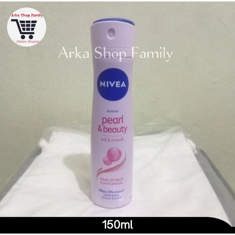 NIVEA Deodorant Pearl Beauty Soft Smooth Spray 150ml Deodoran Semprot