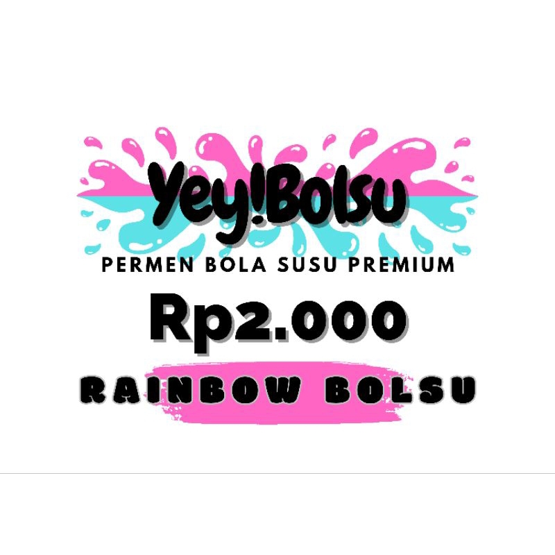 

Paket 100pcs Yey!Bolsu rainbow premium | Free box | Free price tag