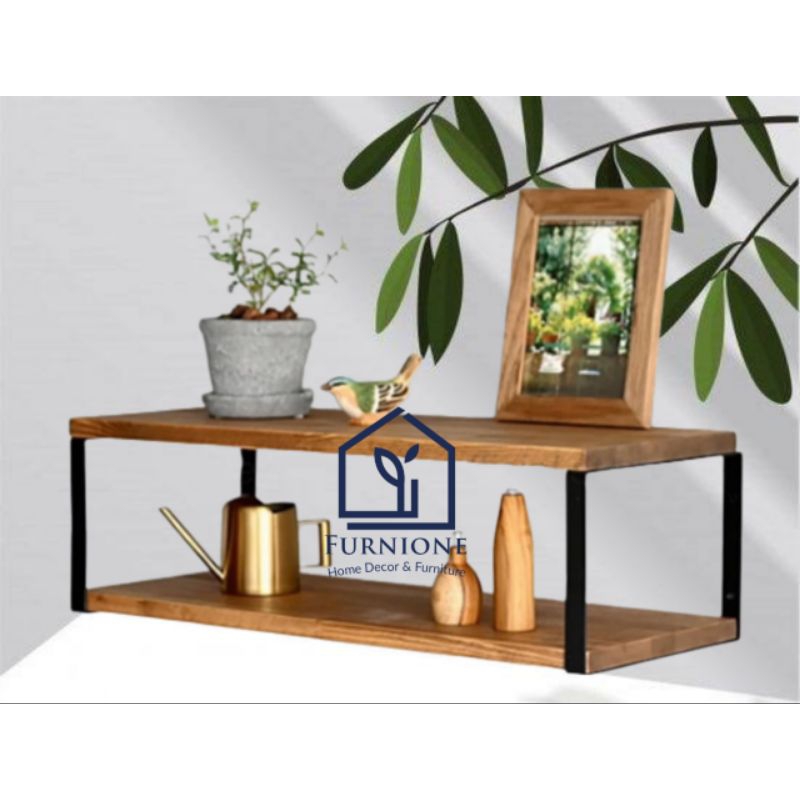 rak dinding kayu , rak industrial, rak dapur ,rak kayu asli