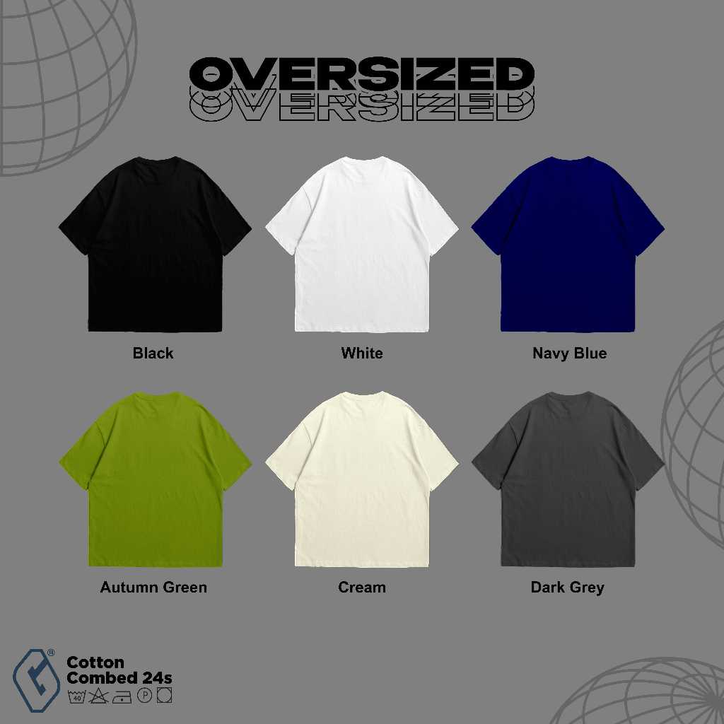 kaos oversize polos / baju polos oversize boxy