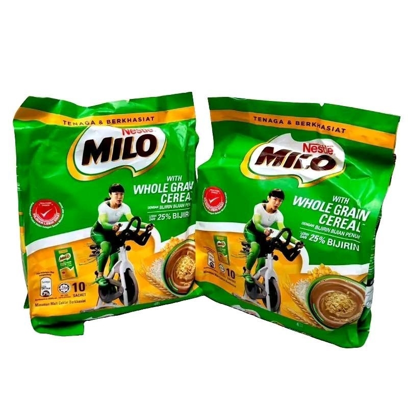 

Milo With Whole Grain Cereal Original Nestle Malaysia Oatmeal Sereal Granola 10Sachets x 36Gram