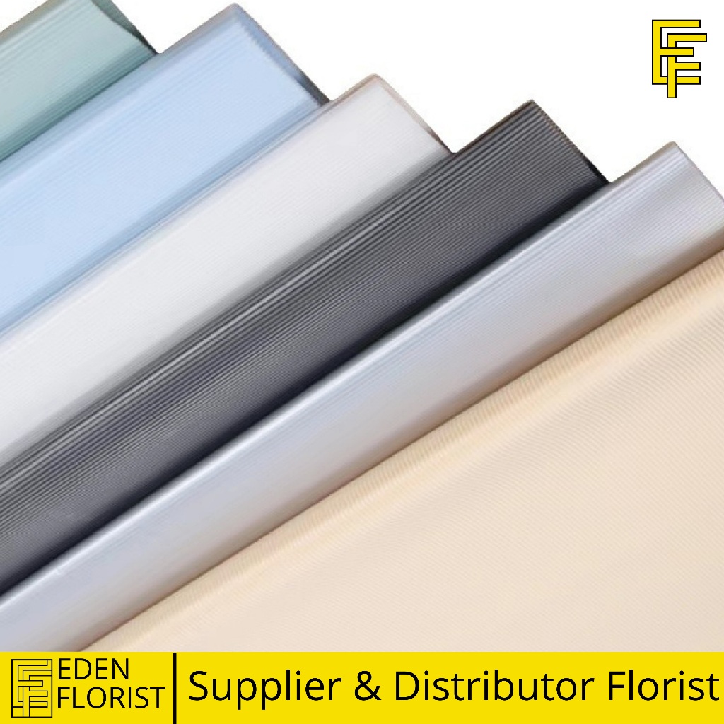 

20 Lembar Kertas Buket Polos Solid Warna Cellophane Flower Wrapping Paper KB6167