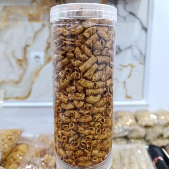 

MAKARONI BANTET Toples 1300 ml SIBOCIL Makanan Jajanan Snack Cemilan Tasikmalaya