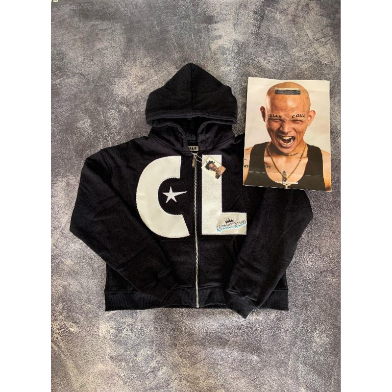 CALLE DE LARACHE  ZIP HOODIE BLACK