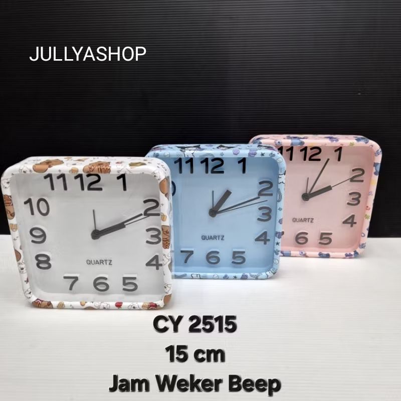 JAM WEKER CY 2515 KARAKTER LUCU UNIK JAM ALARM ANAK JAM MEJA