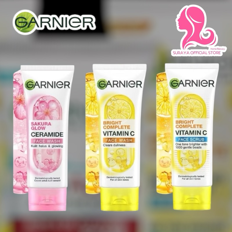 Garnier Facial foam 100ml | Bright Complete | Sakura | Scrub