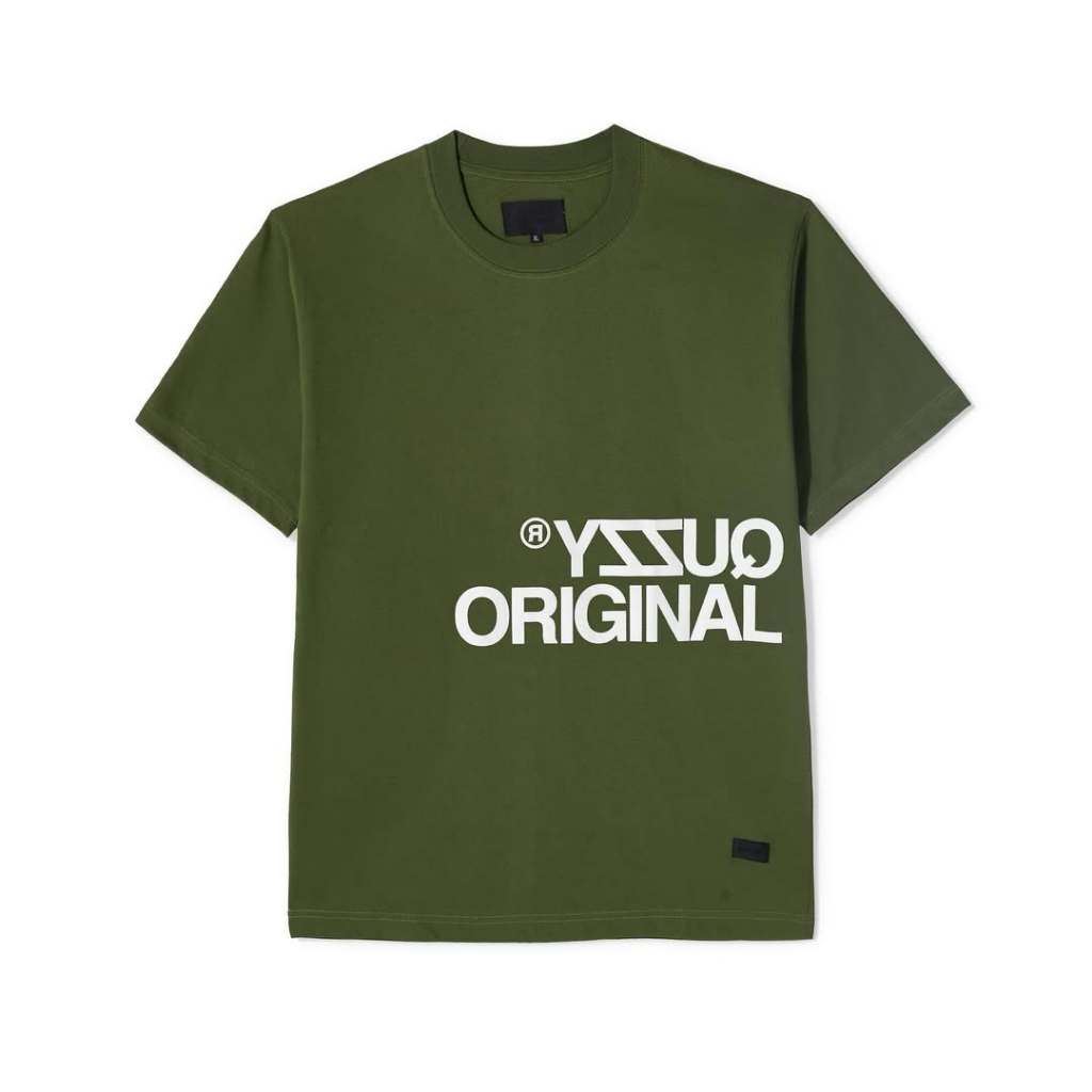 ORIGINAL QUZZY  T-SHIRT -  BESIDE LOGO OLIVE