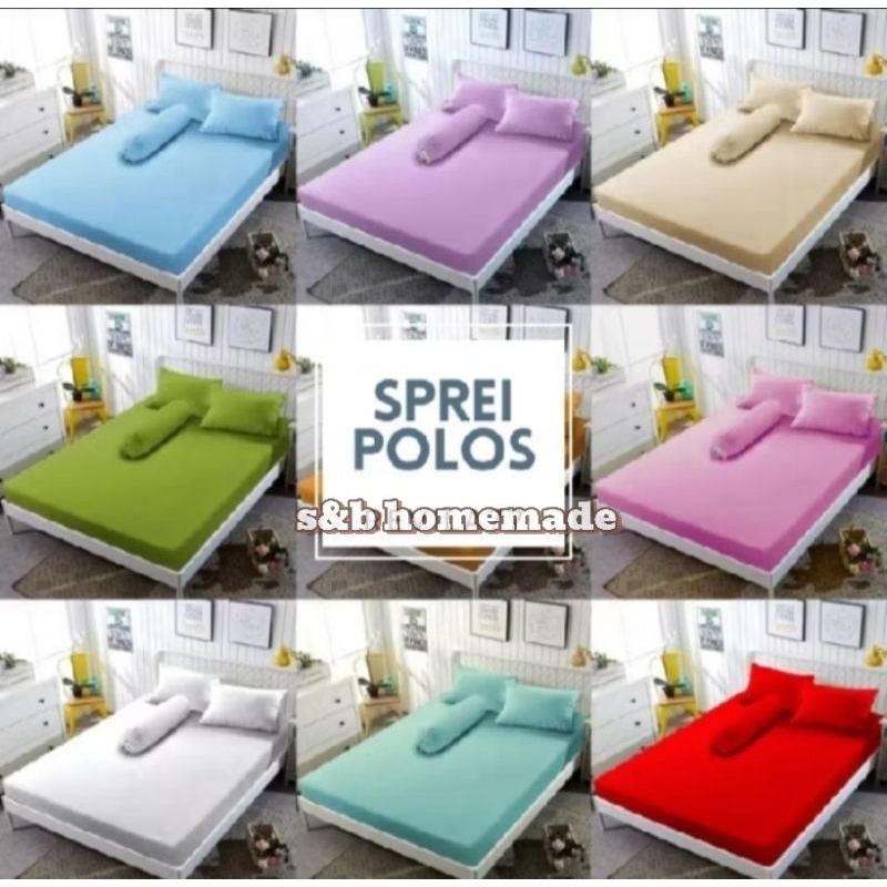 Sprei Polos Ukuran 180x200, 160x200, 120x200 - Sprei Homemade Polos Murah