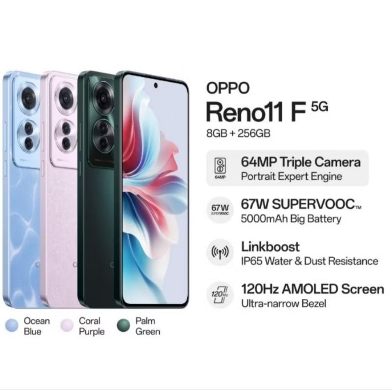 Oppo Reno 11F 5G 8/256 Baru Segel Original Garansi Resmi Oppo Indonesia