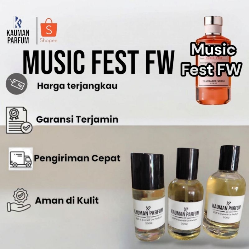 Kauman Parfum Inspired Music Fest Fragrance World Aroma Leather Parfum Pria Wangi Pink Pepper, Nerol
