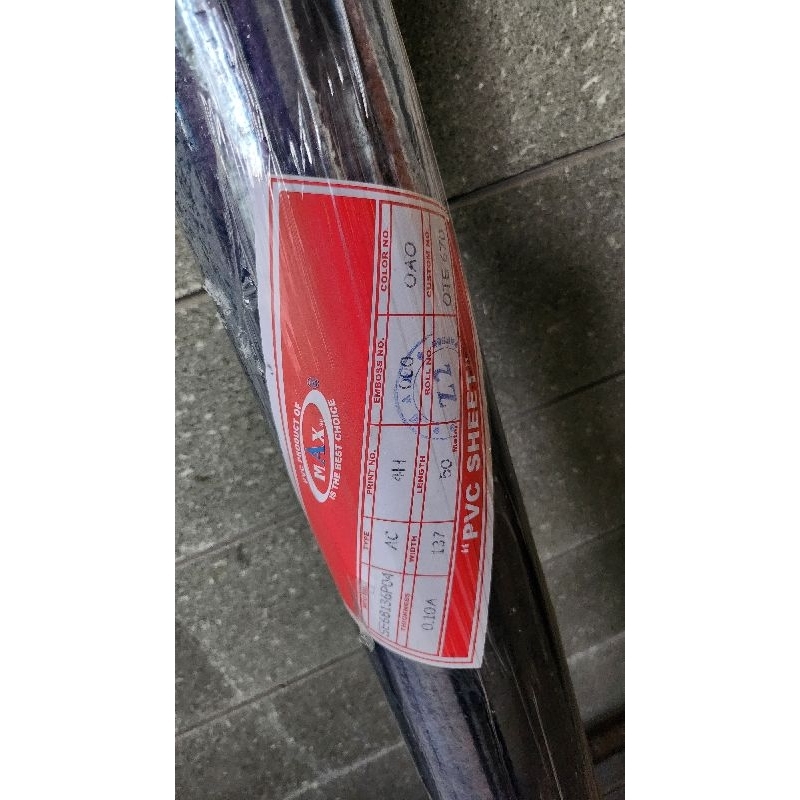 

Plastik Mika PVC Sheet Max roll tebal 0.10A panjang 50 meter