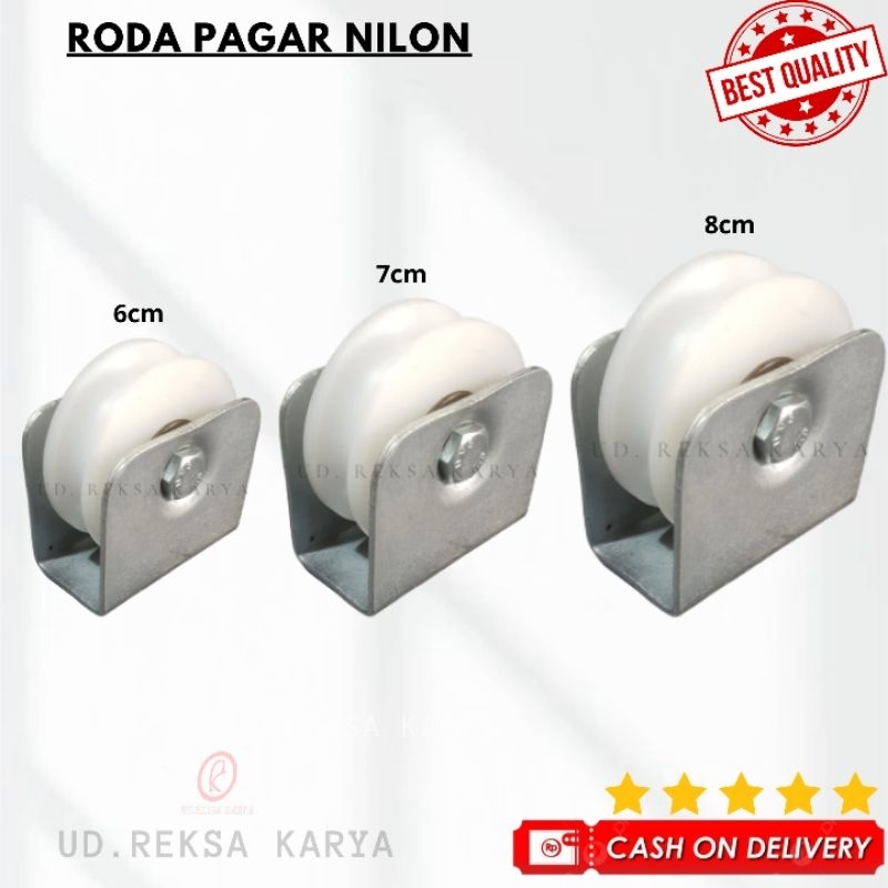 (Promo) Roda Pintu Pagar Nilon | Roda Pagar Stainless Nilon