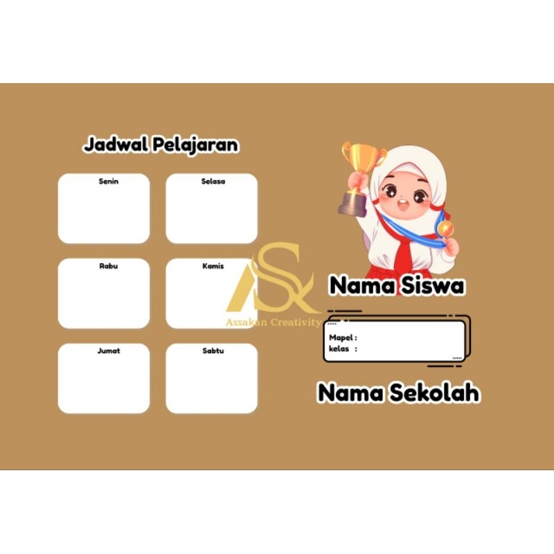 

Sampul Buku Tulis Custom Anak Cewek