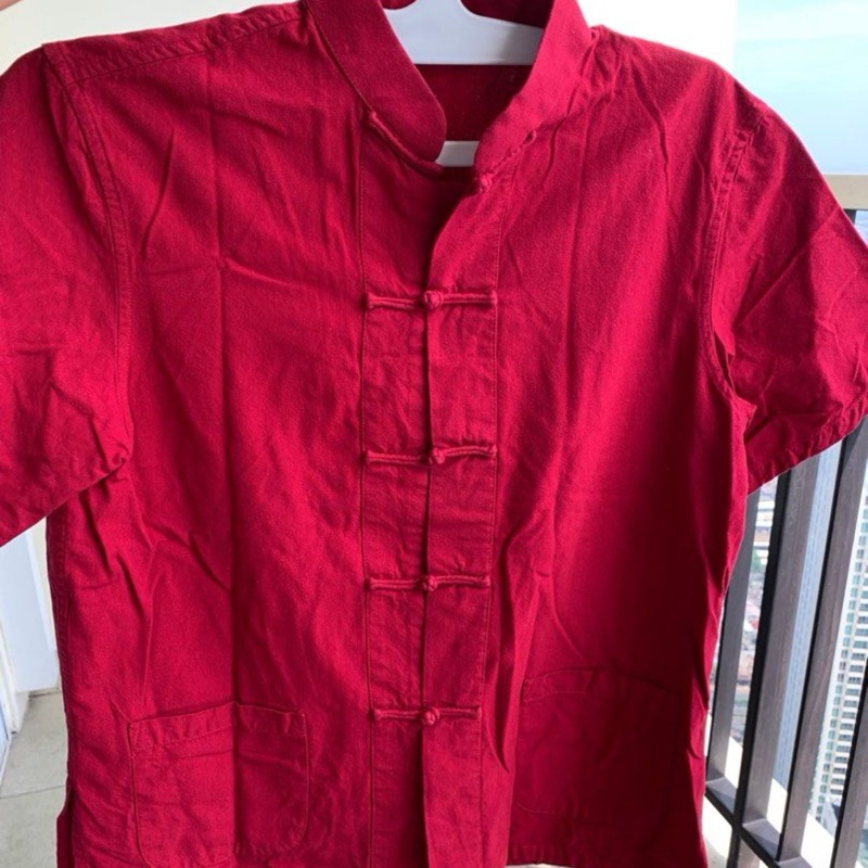 preloved cheongsam pria merah