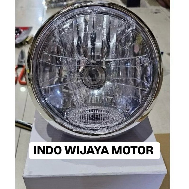 Reflektor Yamaha Vixon lama old Assy Black Lampu Depan Vixion lama Hitam  H4 Reflektor Vixion Bulat 