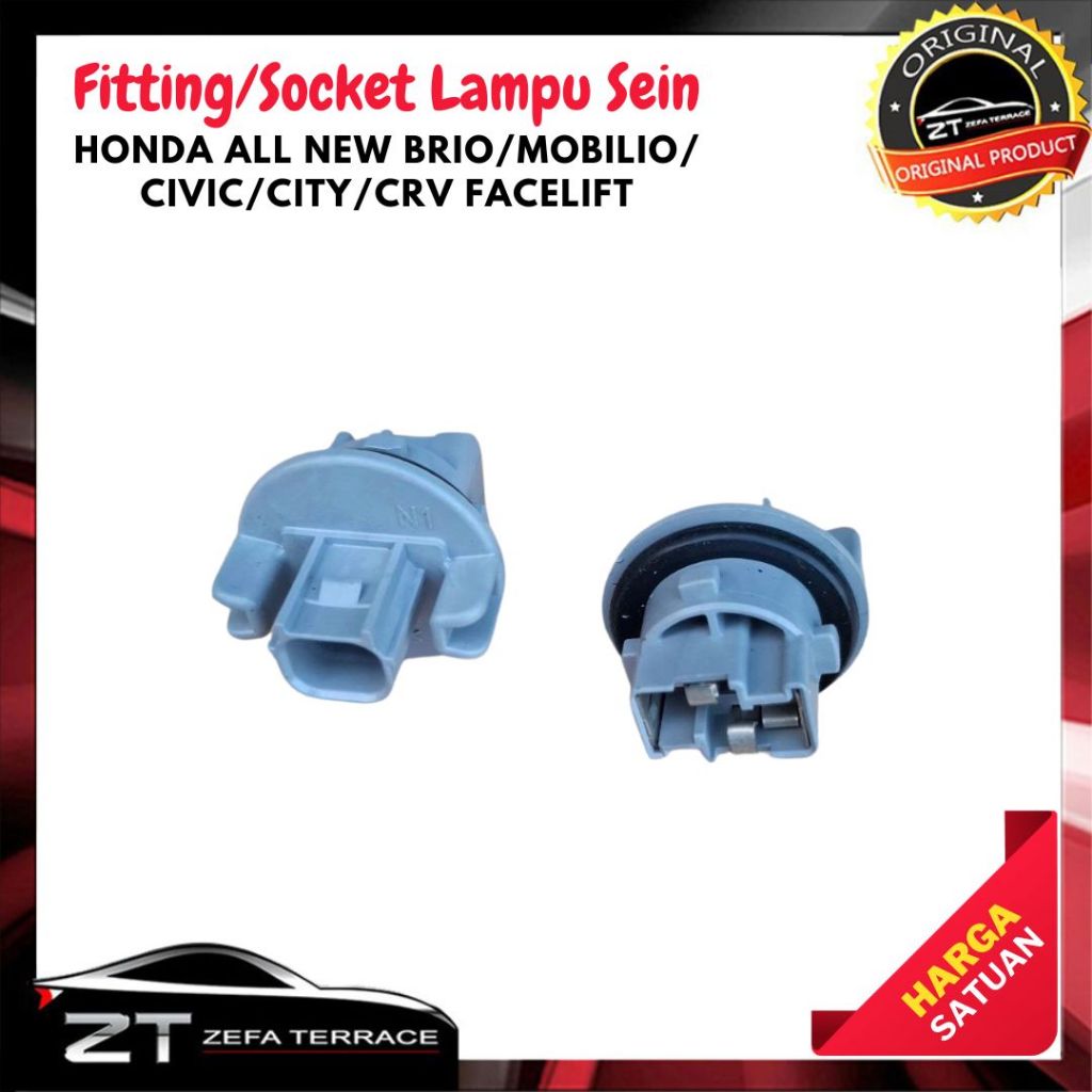 Fitting Socket Bohlam Lampu Sein Mobil Honda All New Brio Mobilio Civic City CRV Facelift