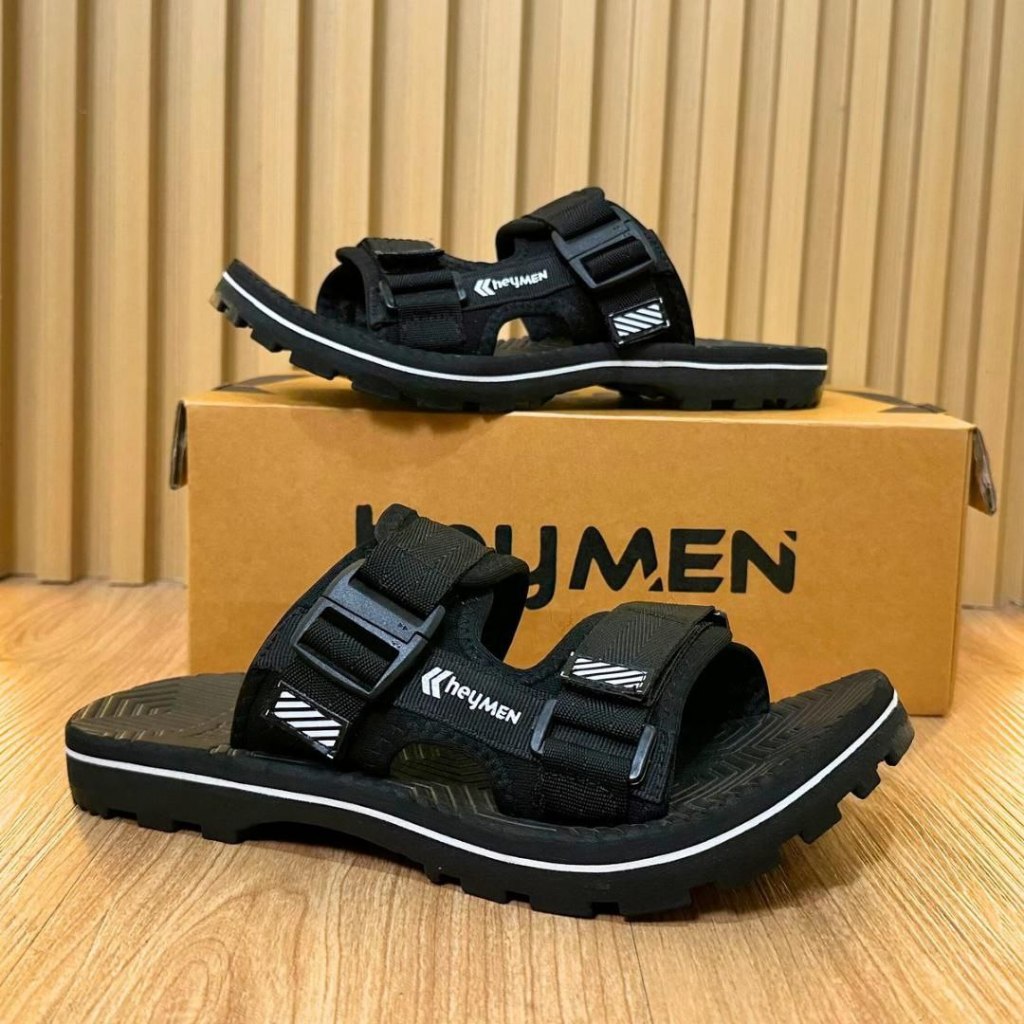 Heymen Adventure Sandal Gunung Pria Wanita Karet Empuk Terbaru - Sendal Cowok Kekinian