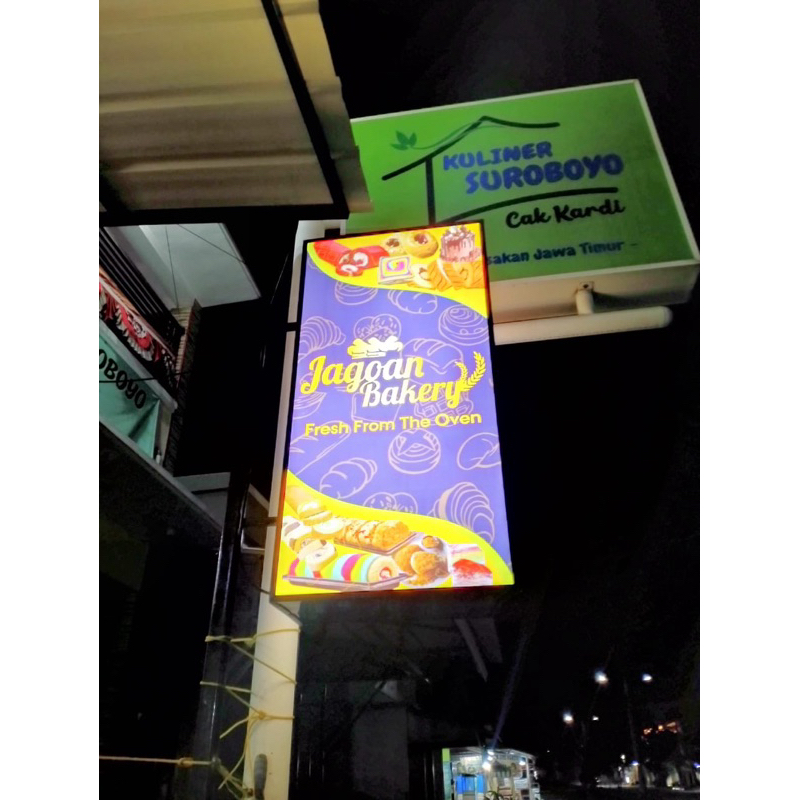 NEON BOX CUSTOM OVAL PERSEGI PANJANG 1 SISI / 2 SISI  (TINGGAL PASANG)