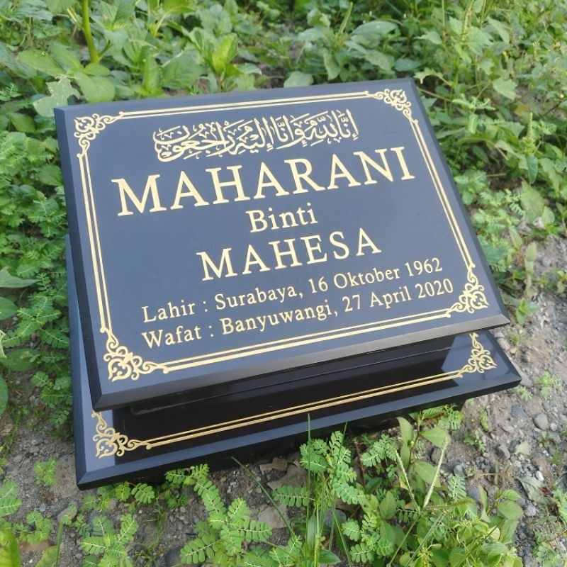 NISAN GRANIT 40x30, BATU NISAN MAKAM UKIRAN RAPI