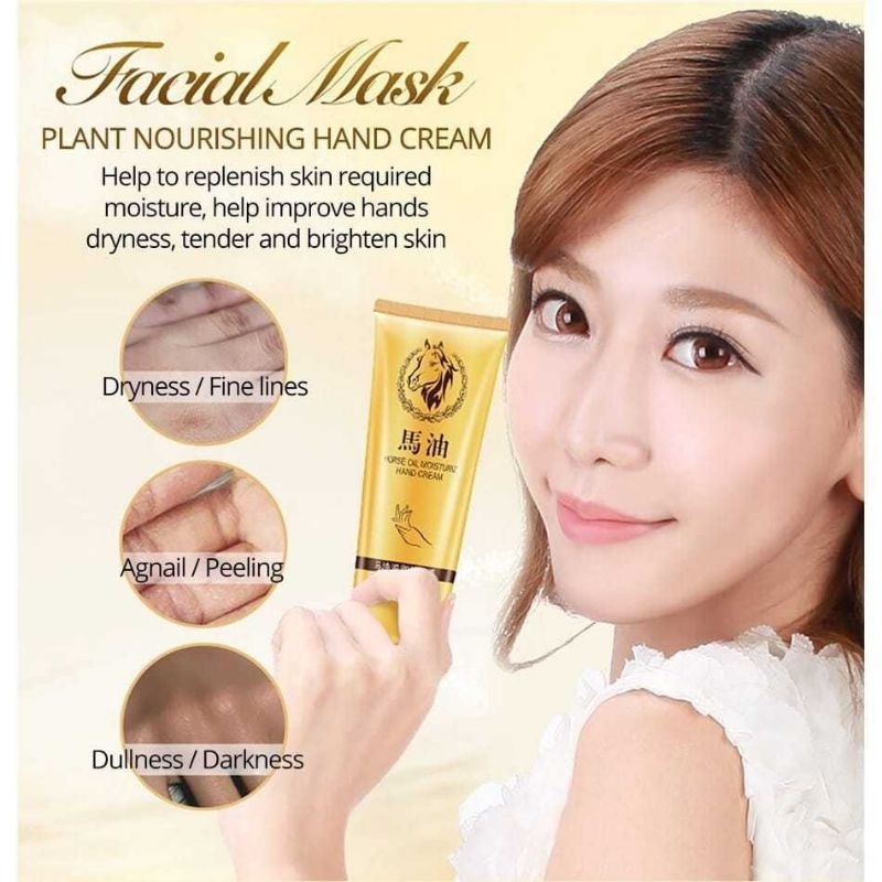 Images Hand Cream Horse Oil Krim Melembutkan Tangan