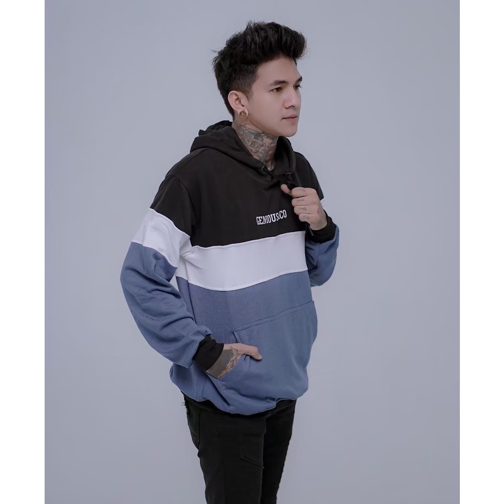 55STOK TERBARU Jaket Hoodie Motif Sablon Kain Katun Fleece