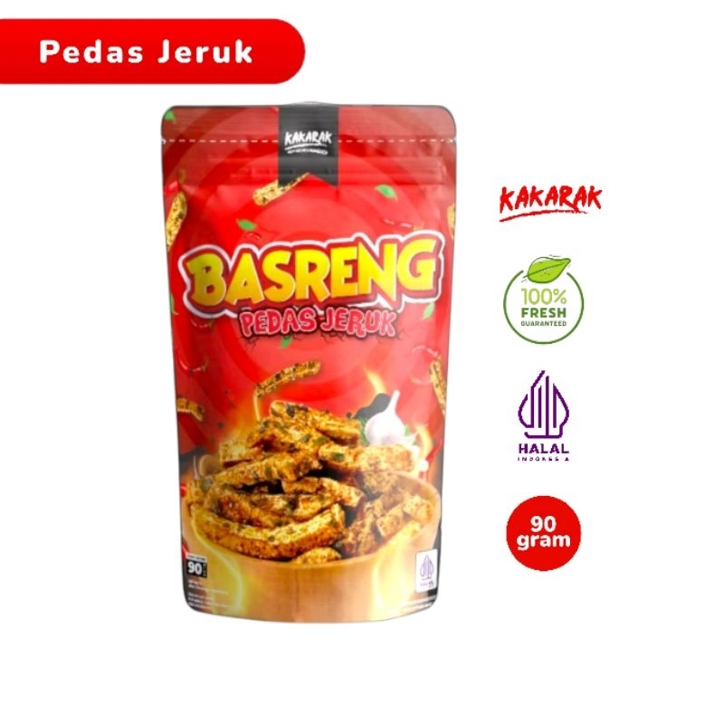 

KAKARAK - Keripik Basreng (Bakso Goreng) Pedas Daun Jeruk 90gr
