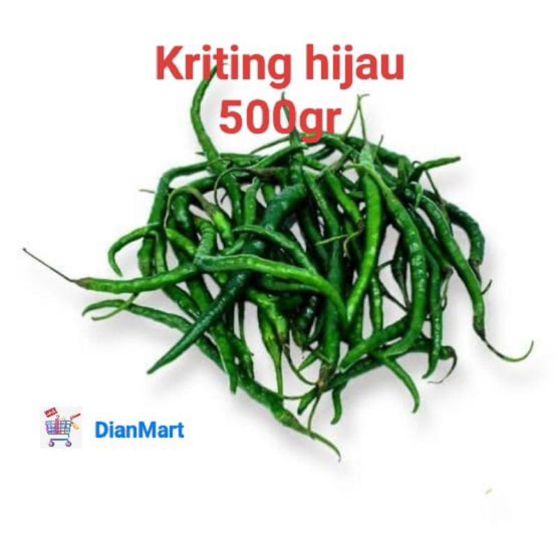 

cabai kriting hijau 500gr