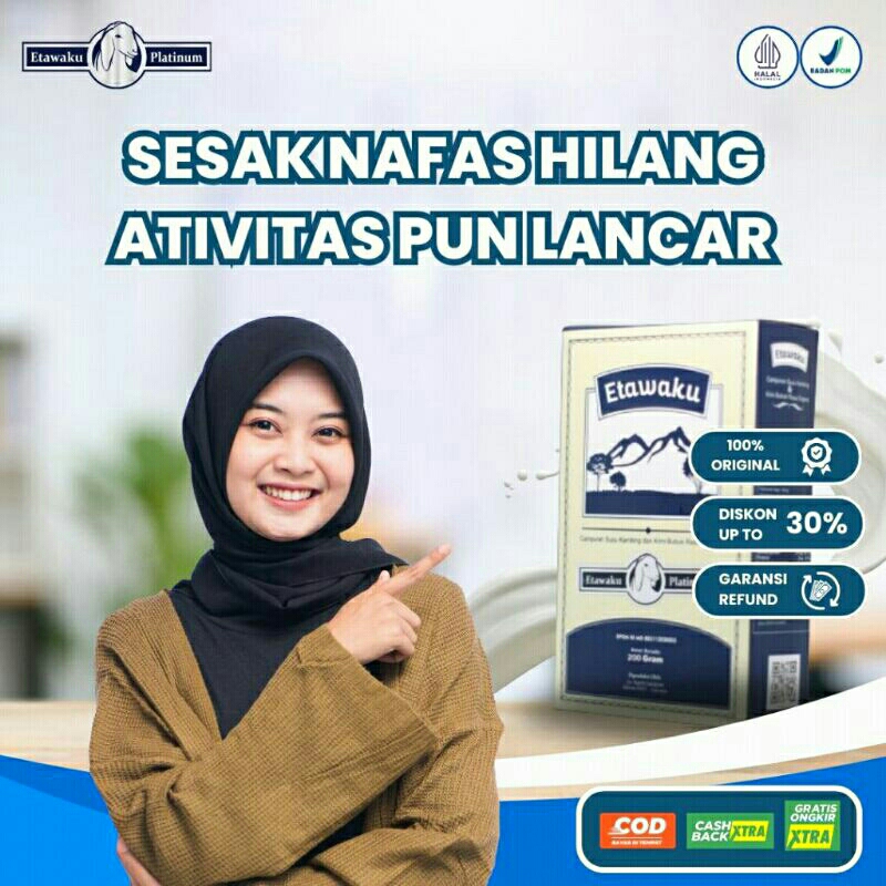 

Promo,,Etawaku Platinum Susu Etawa Untuk Paru-Paru dan Sesak Nafas Official Paket 1 Box