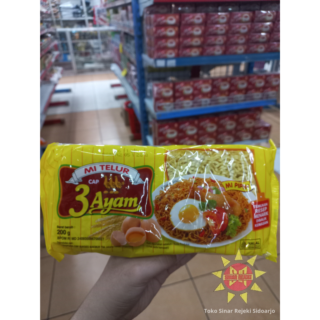 

Mie Telur Cap 3 Ayam Kuning 200 gram