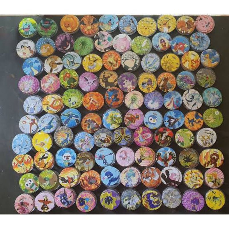 Tazos Pokemon Coin Lengkap 100 karakter bonus Album Coin