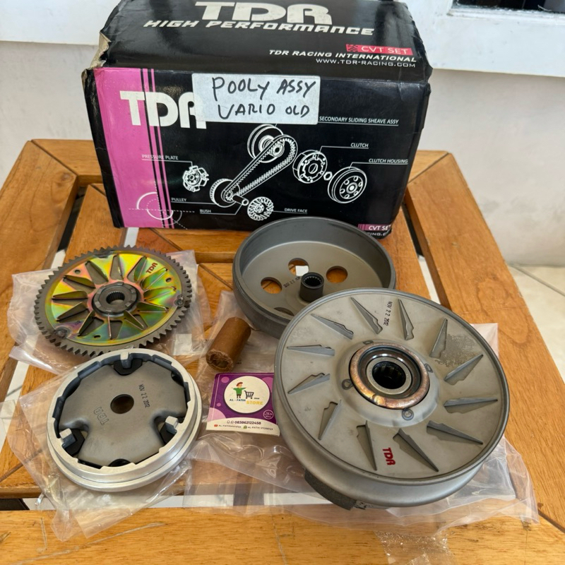 Paket CVT Kiri Pulley Depan Belakang Vario Karbu Techno 110 TDR Racing Original NOS