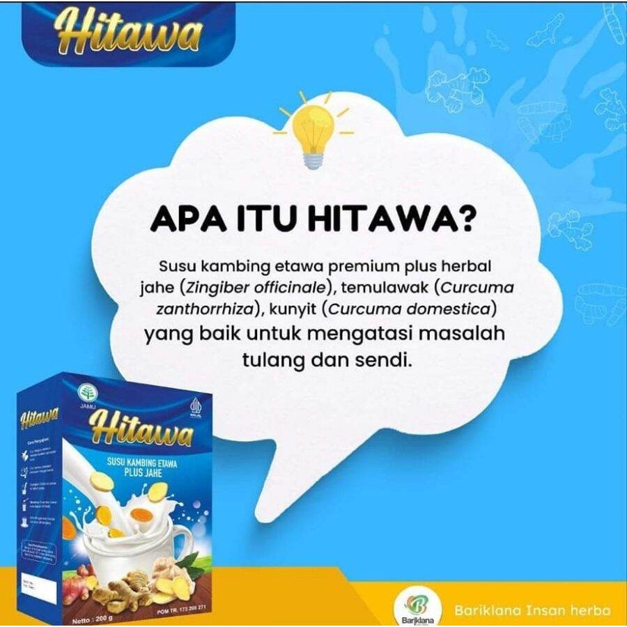 

HITAWA Susu Etawa+Jahe Merah Kunyit Temulawak untuk Nyeri Sendi & tulang