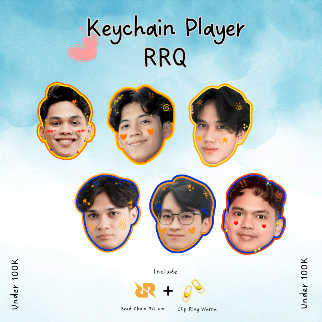 Keychain Player Mobile Legend RRQ [Ganci Akrilik 2 Sisi]