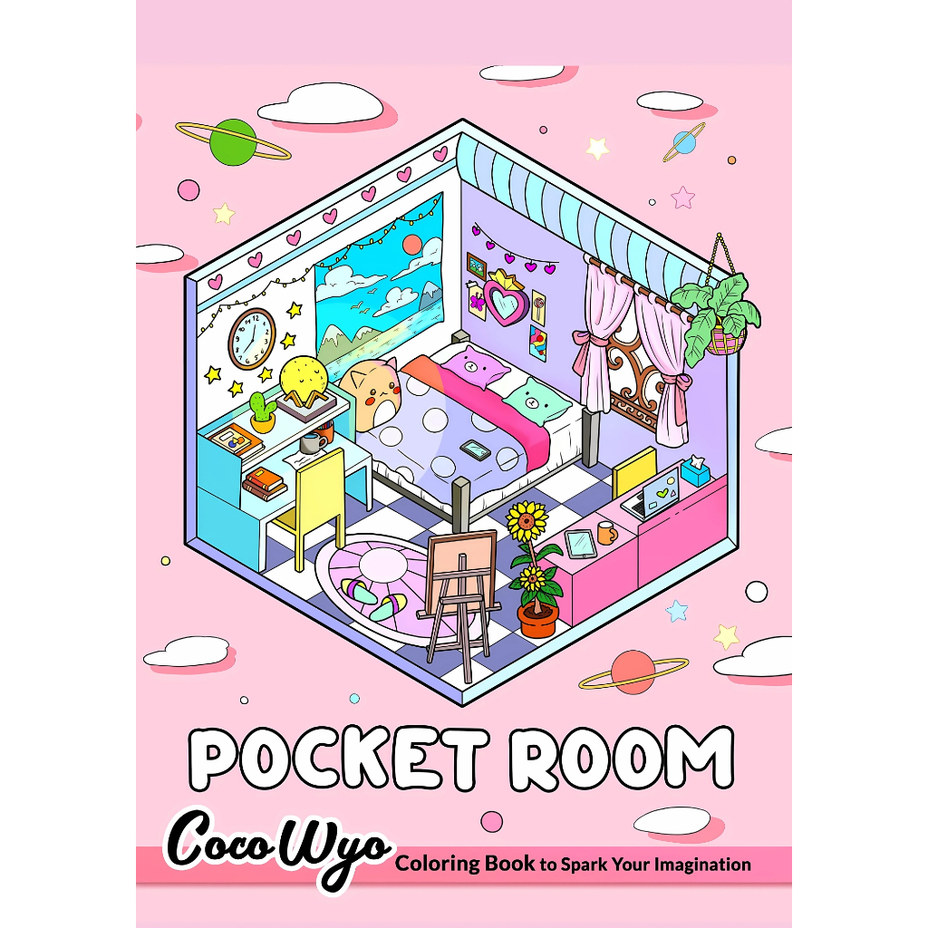 

POCKET ROOM Coloring Book Buku Mewarnai Sketsa Gambar Menggambar Kertas A4 Tebal 220gsm Berkualitas