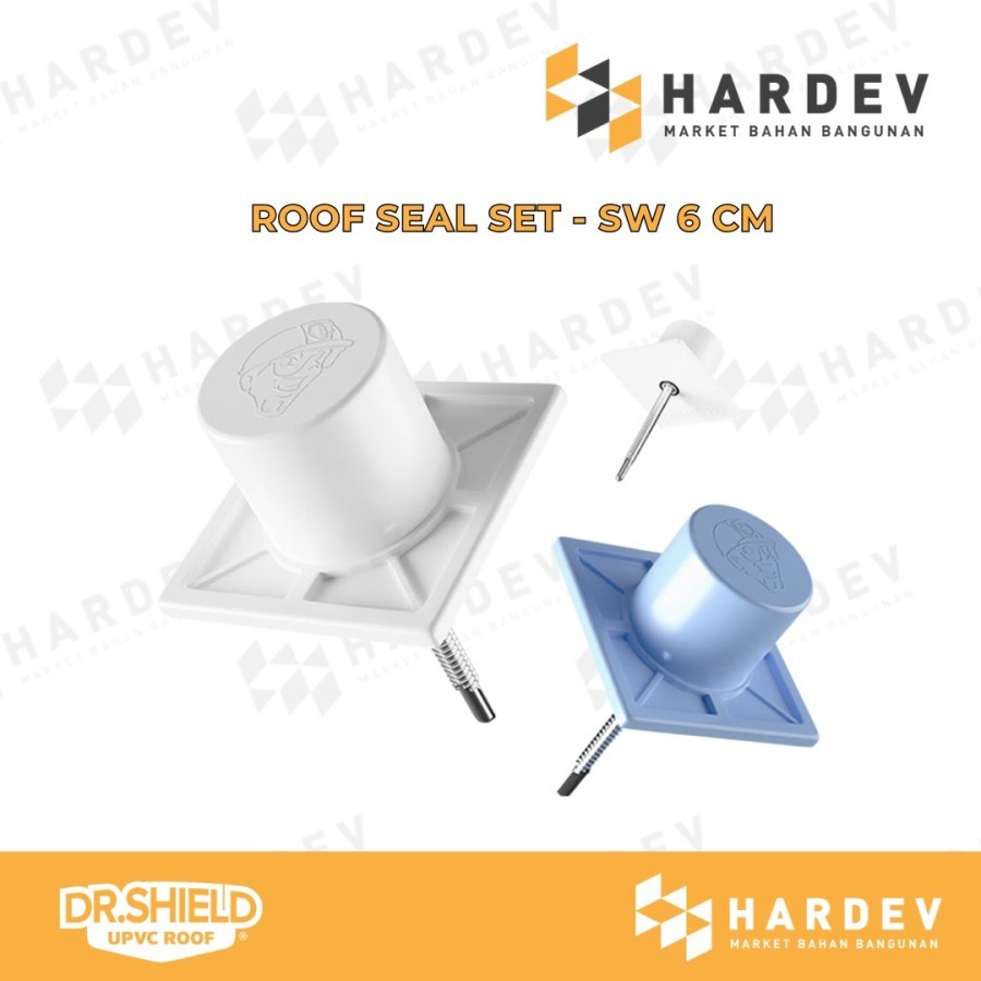 AKSESORIS DR.SHIELD | Roof Seal Set SW 6 cm | SKRUP ATAP UPVC SINGLE WALL 6 CM | BAUD ROOFING