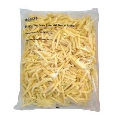 

Shoesstring Fries Kentang Goreng 2,5kg AA Grade Frozen Food