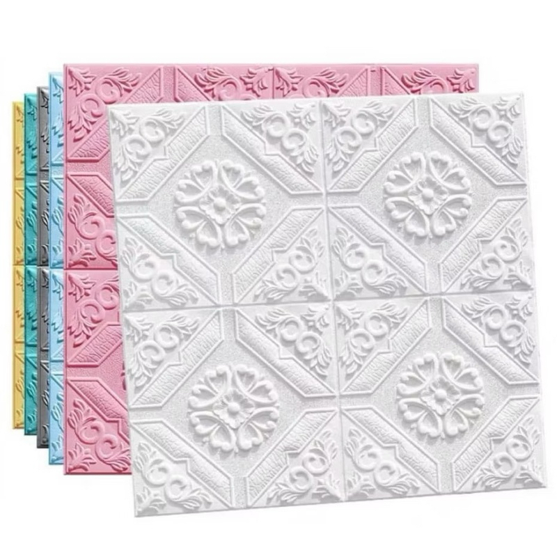 WALLFOAM BATIK 3D DINDING PLAFON WALLPAPER STICKER DIY WALLFOAM BATIK TATAMI MOULDING