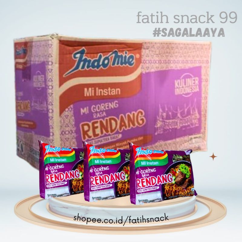 

INDOMIE GORENG RENDANG 1 KARTON ISI 40 X 91g MI INSTAN