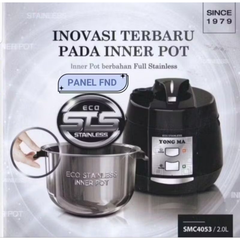 Rice cooker stainless yongma SMC4053 2 Liter/ Penanak nasi stainless