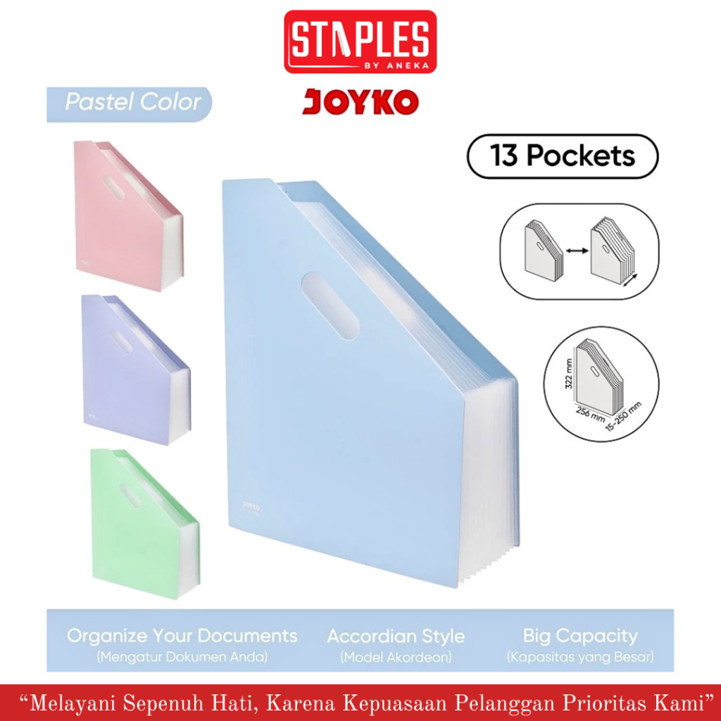 JOYKO Expanding File Map Organizer EF-12 13 Pockets / Stand Folder File / Rak Berkas