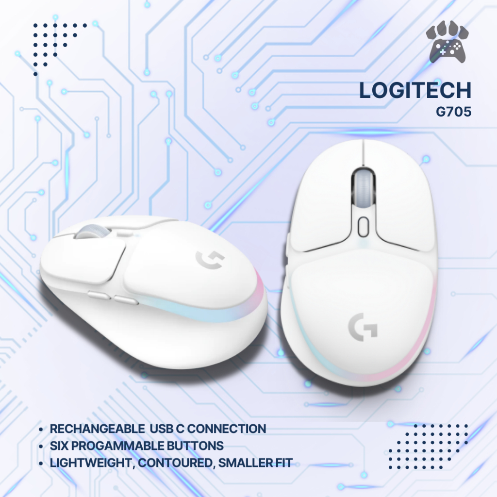 Logitech G705 Aurora Wireless Gaming Mouse Lightspeed Bluetooth G 705