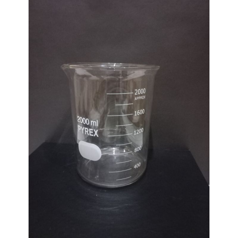 gelas beaker/gelas kimia 2000 ml pyrex