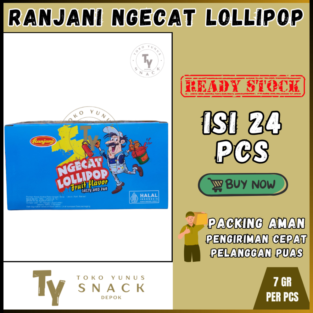 

RANJANI NGECAT LOLIPOP BOX ISI 24PCS @7GR