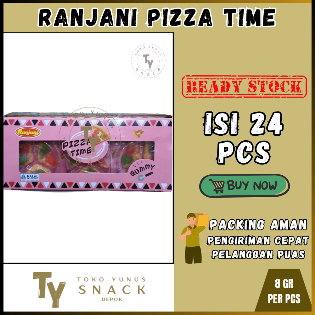 

RANJANI PIZZA TIME BOX ISI 24PCS @8GR