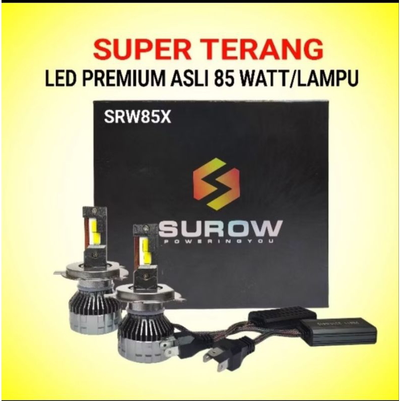 LAMPU LED SUPER TERANG SUROW SRW85X H4 H11 H16 H7 H8 H1 HB3 HB4 HIR2